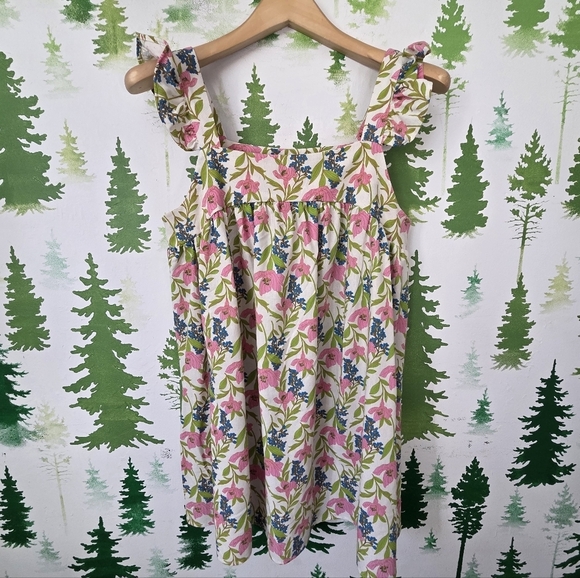 By The River Dresses & Skirts - Floral Sleeveless Babydoll Dress with Ruffle Straps